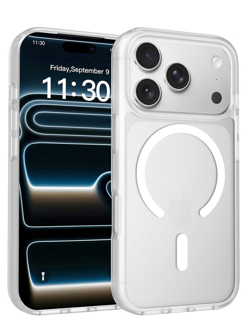جراب حماية مغناطيسي شفاف نحيف مقاوم للصدمات لهاتف iPhone 17 Pro Max بتقنية Magsafe